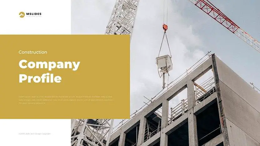 construction company profile PPT - slide 01