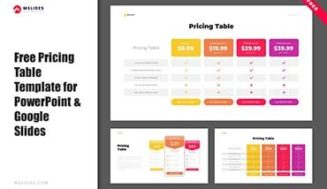 Pricing Table Template for PowerPoint and Google Slides Free Download