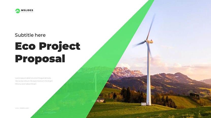 Eco project proposal PowerPoint template Free Download - slide 02