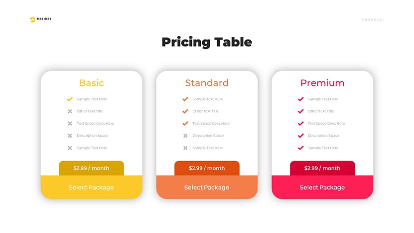 Pricing Table Template slide 04