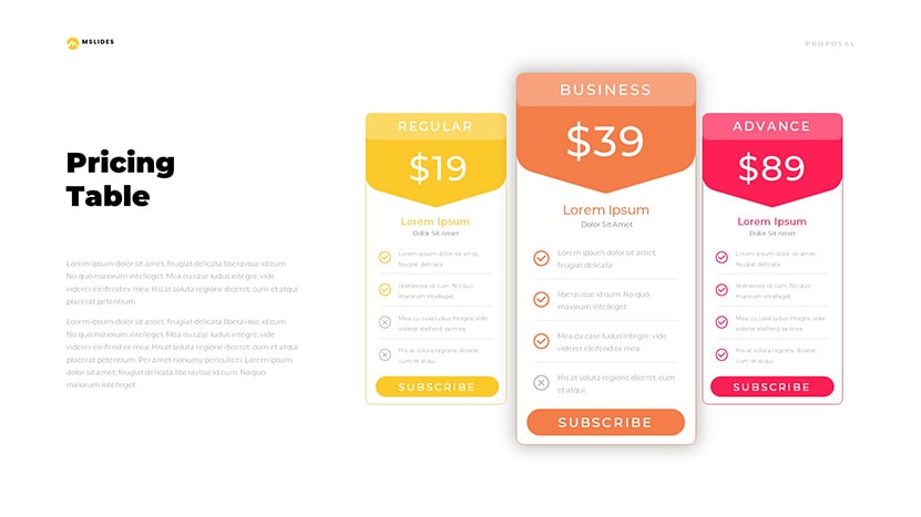 Pricing Table Template slide 06