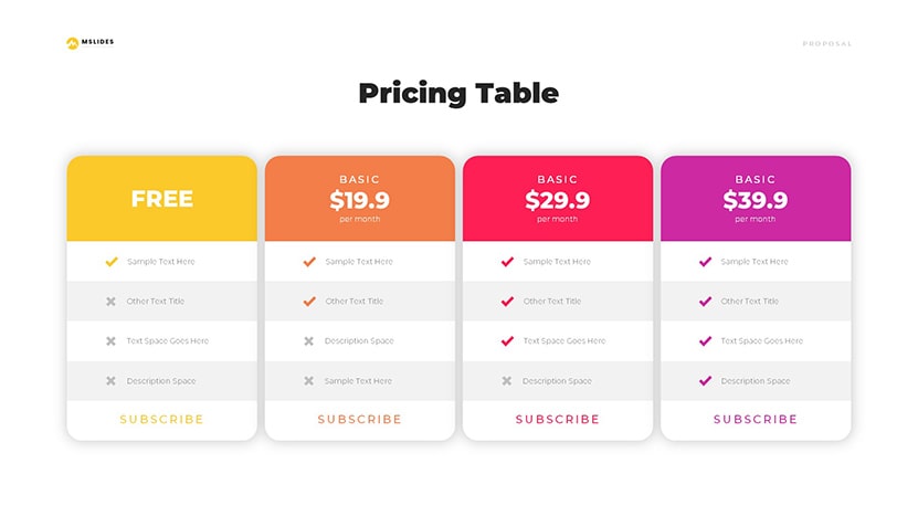Pricing Table Template slide 08