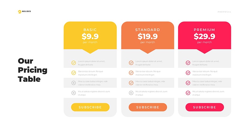 Pricing Table Template slide 09
