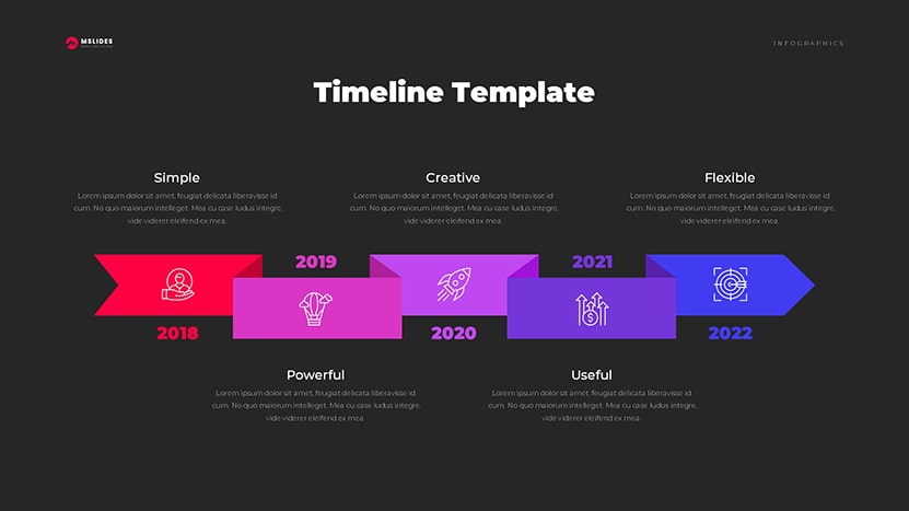 Timeline Templates Google Slides and PowerPoint Free Download dark slide 11