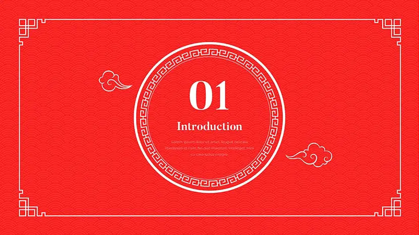 Free Chinese New Year PowerPoint Template and Google Slides Theme red slide 03