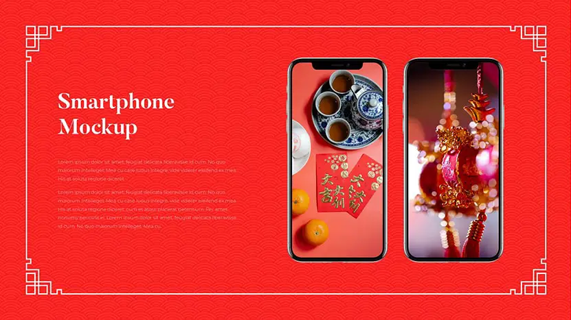Free Chinese New Year PowerPoint Template and Google Slides Theme red slide 18