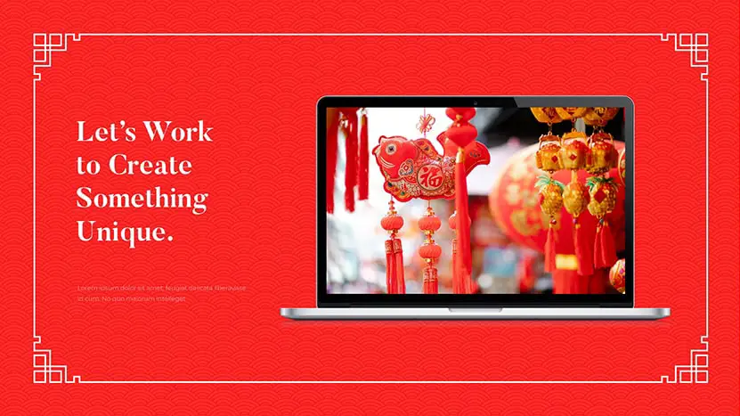 Free Chinese New Year PowerPoint Template and Google Slides Theme red slide 20