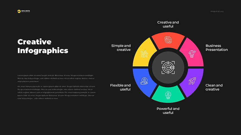 Circle Infographic Template Free Download for PowerPoint & Google Slides dark page 03