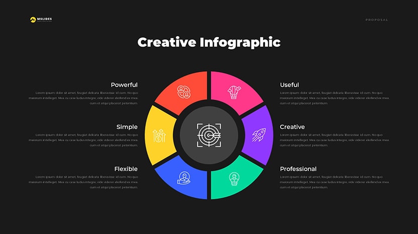 Circle Infographic Template Free Download for PowerPoint & Google Slides dark page 04