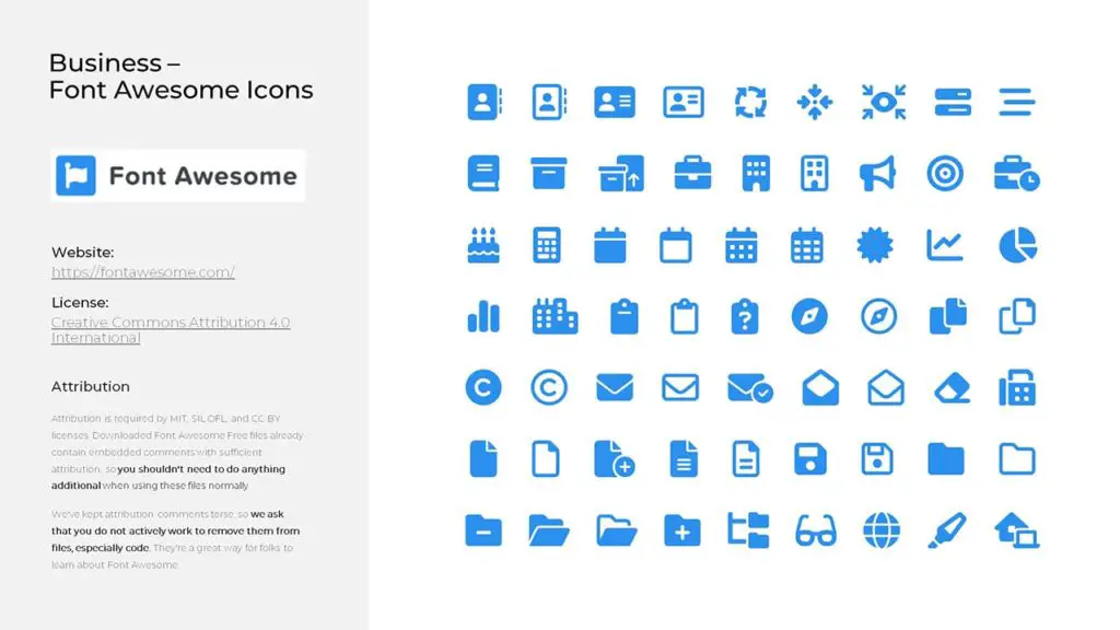 business icons for PowerPoint - slide 01