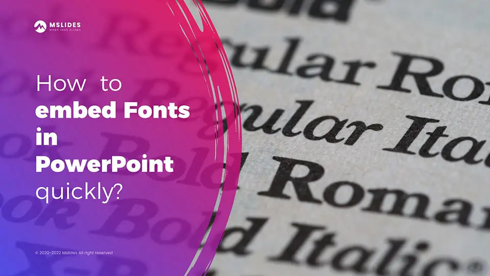 how to embed fonts in powerpoint quickly