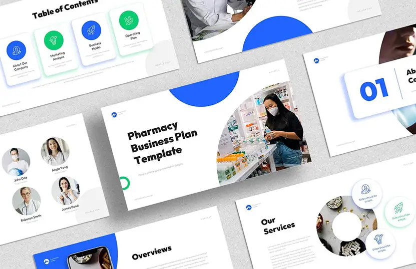 Pharmacy Business Plan PowerPoint Presentation Template Free Download-Cover - 831-min