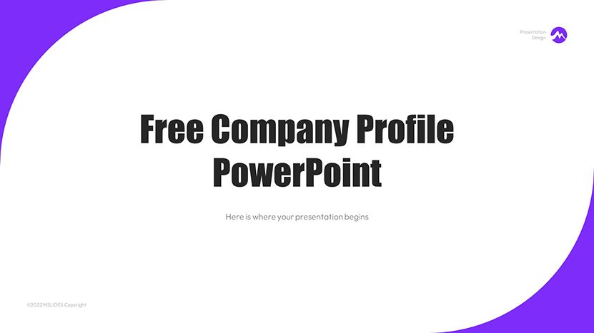 Free Company Profile Template PowerPoint - slide 01