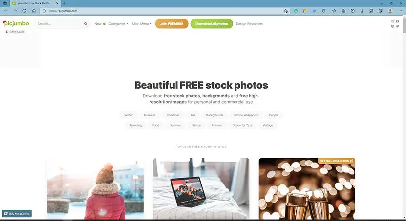 PicJumbo - Homepage - best websites to download free stock images for presentations