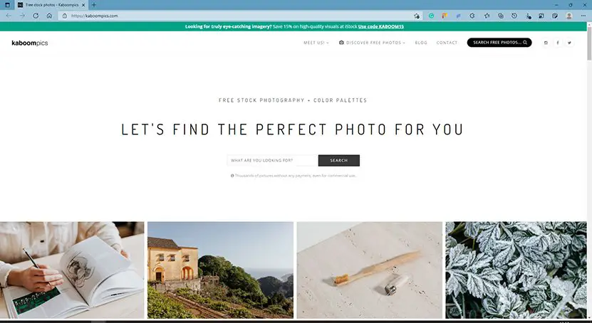 Kaboompics - Homepage - best websites to download free stock images for presentations