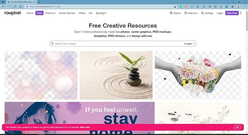 Rawpixel - Homepage - best websites to download free stock images for presentations