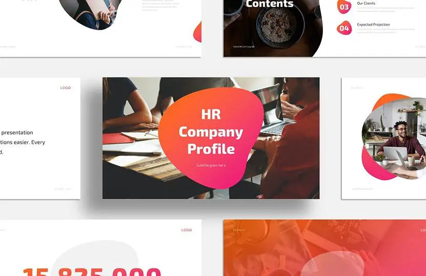 This is the cover image of the HR Company Profile PPT Template