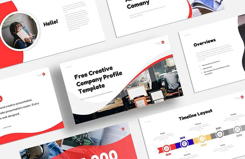 Creative Company Profile PPT Template and Google Slides Theme - Cover