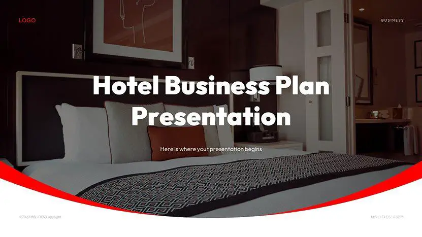 hotel business plan powerpoint presentation template slide 01