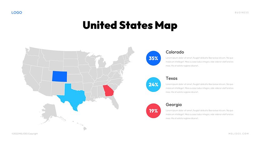 United States Map PowerPoint and Google Slides Infographics slide 04