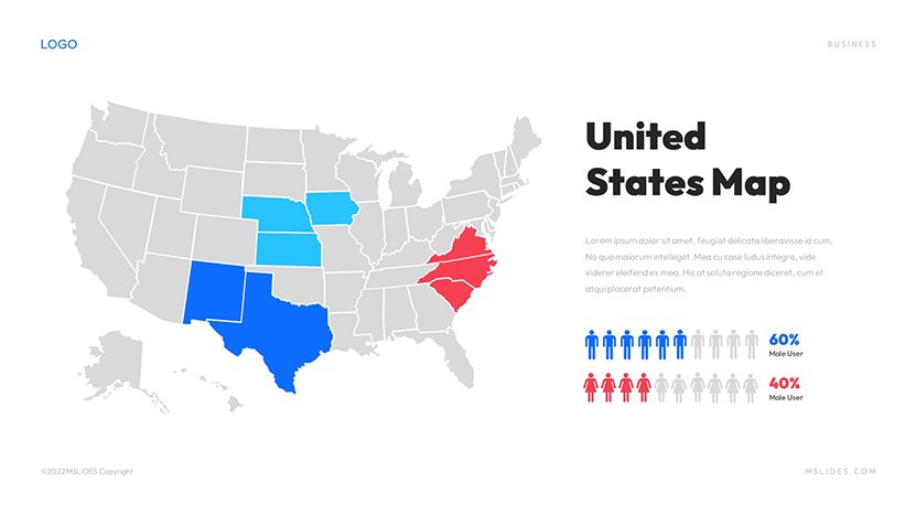 United States Map PowerPoint and Google Slides Infographics slide 06