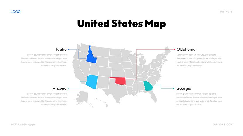 United States Map PowerPoint and Google Slides Infographics slide 07
