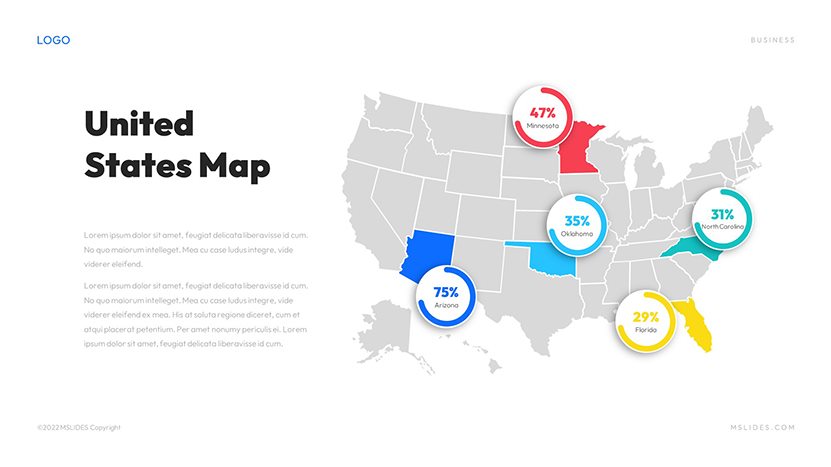 United States Map PowerPoint and Google Slides Infographics slide 10