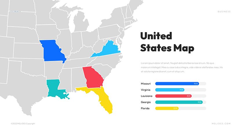 United States Map PowerPoint and Google Slides Infographics slide 11