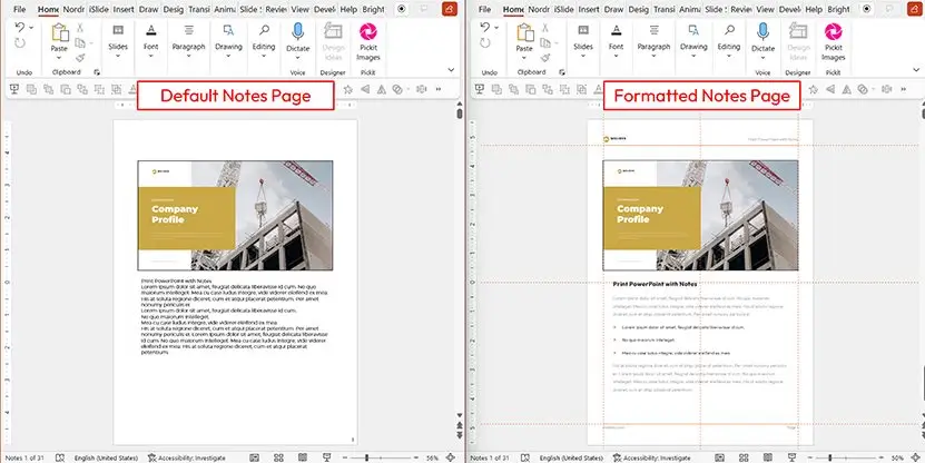 How to print a powerpoint with notes - screenshot 04