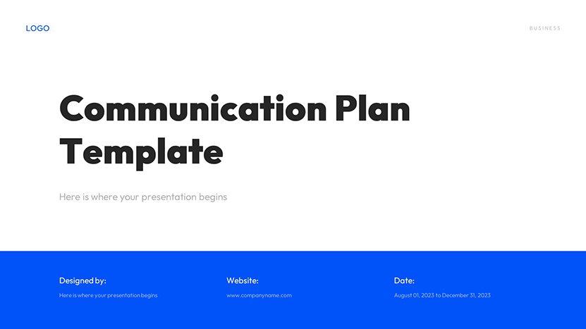 Communication Plan Template PPT Slide 01
