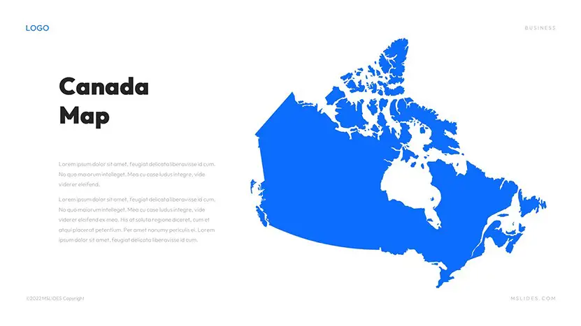 canada map for powerpoint slide 03