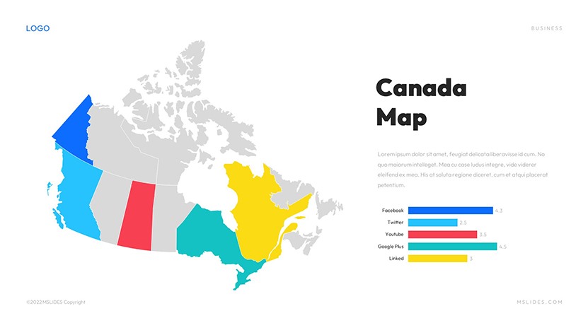 canada map for powerpoint slide 10