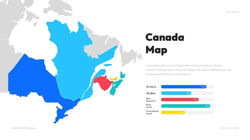 canada map for powerpoint slide 12
