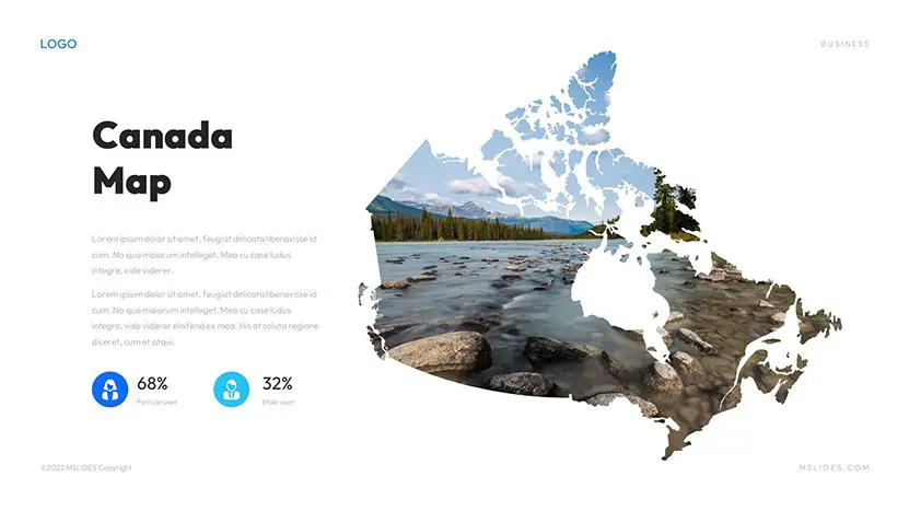 canada map for powerpoint slide 13