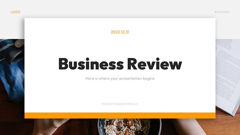 business review powerpoint template slide 01