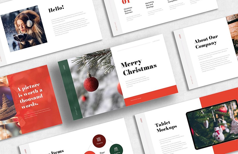 The cover image of the Christmas Google Slides theme.