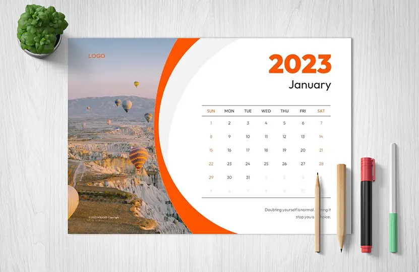 Cover of the 2023 January Calendar Template
