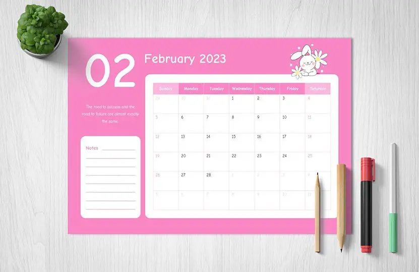 February 2023 Calendar Cute Template: Organize Your Month in Style!