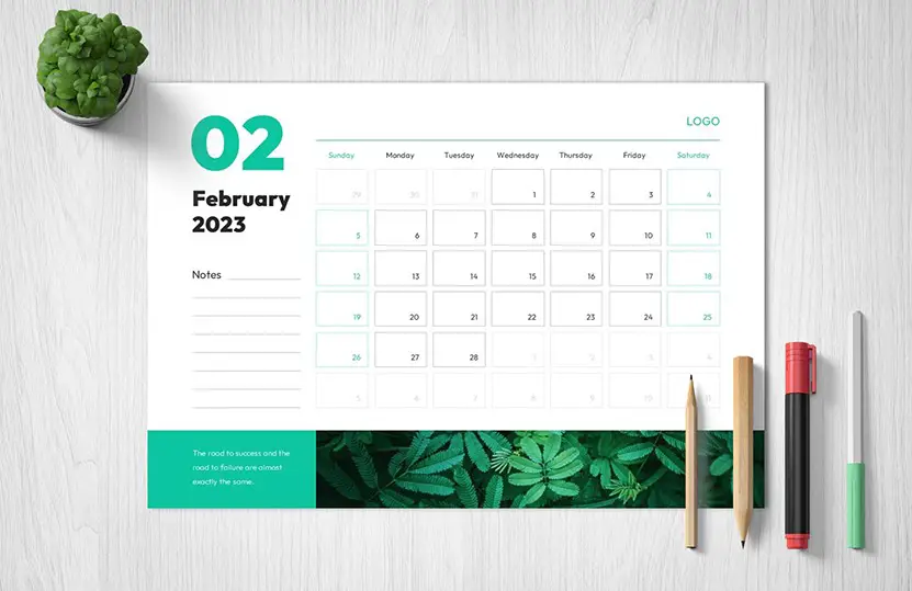 Cover of this February 2023 Calendar printable free template
