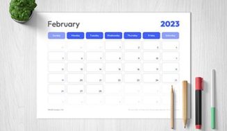 Printable Feb 2023 Calendar Free Download: PDF, PPTX, and Google Slides