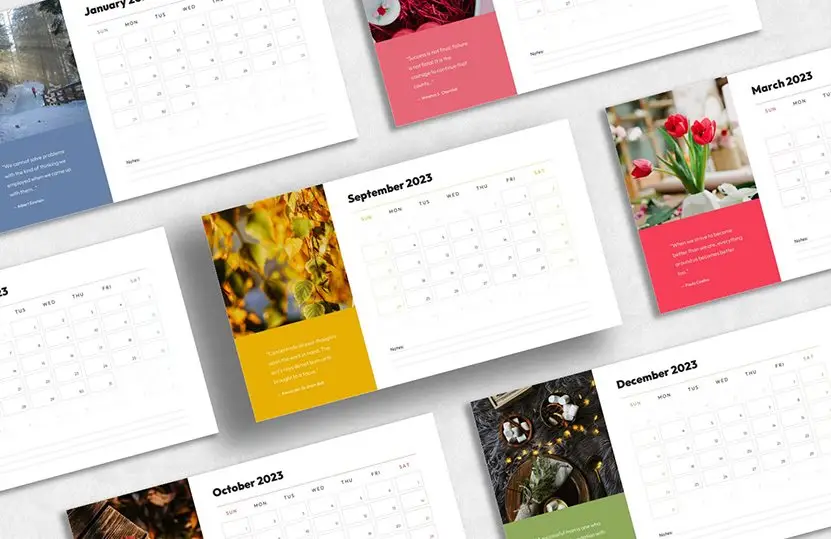 2023 Calendar Template for Google Slides - Cover 831