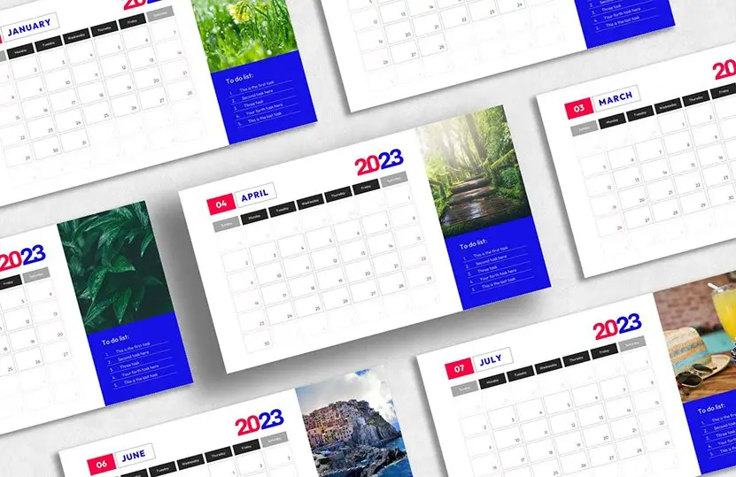 2023 Calendar Template for PowerPoint - Cover 831