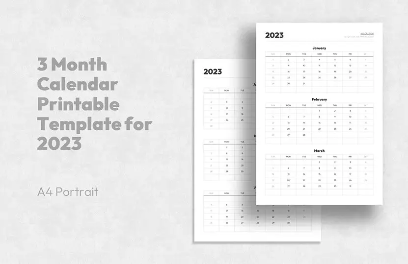  we have designed this 3-month calendar printable template for 2023. It’s available in PDF, PowerPoint, and Google Slides formats.