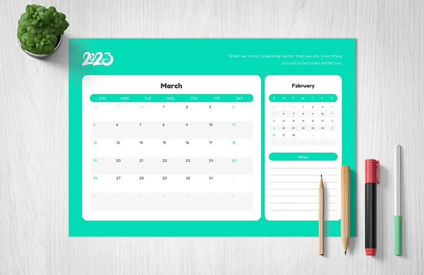Feb and March 2023 Calendar Free Download: PDF, PowerPoint, and Google Slides