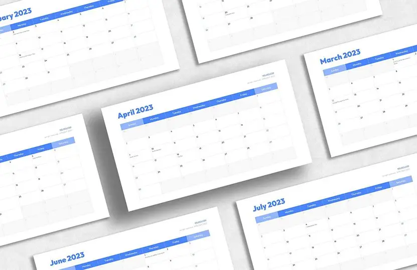 PowerPoint Calendar Template 2023 - Cover - 831