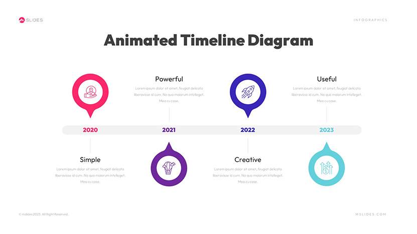 Animated Timeline PowerPoint Template Slide 04