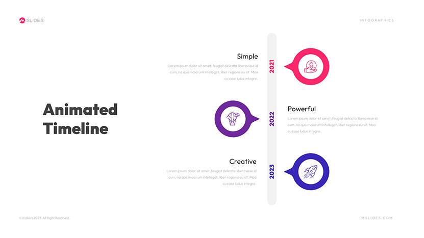 Animated Timeline PowerPoint Template Slide 09