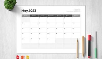 Blank May 2023 Calendar: Free Download in PDF, PowerPoint, and Google Slides Formats