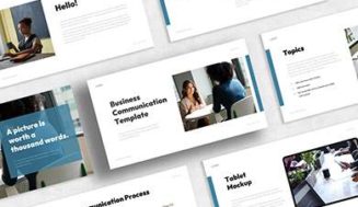 Business Communication Presentation Template for PowerPoint and Google Slides Free Download