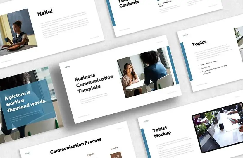 Business Communication Presentation Template - Cover 831